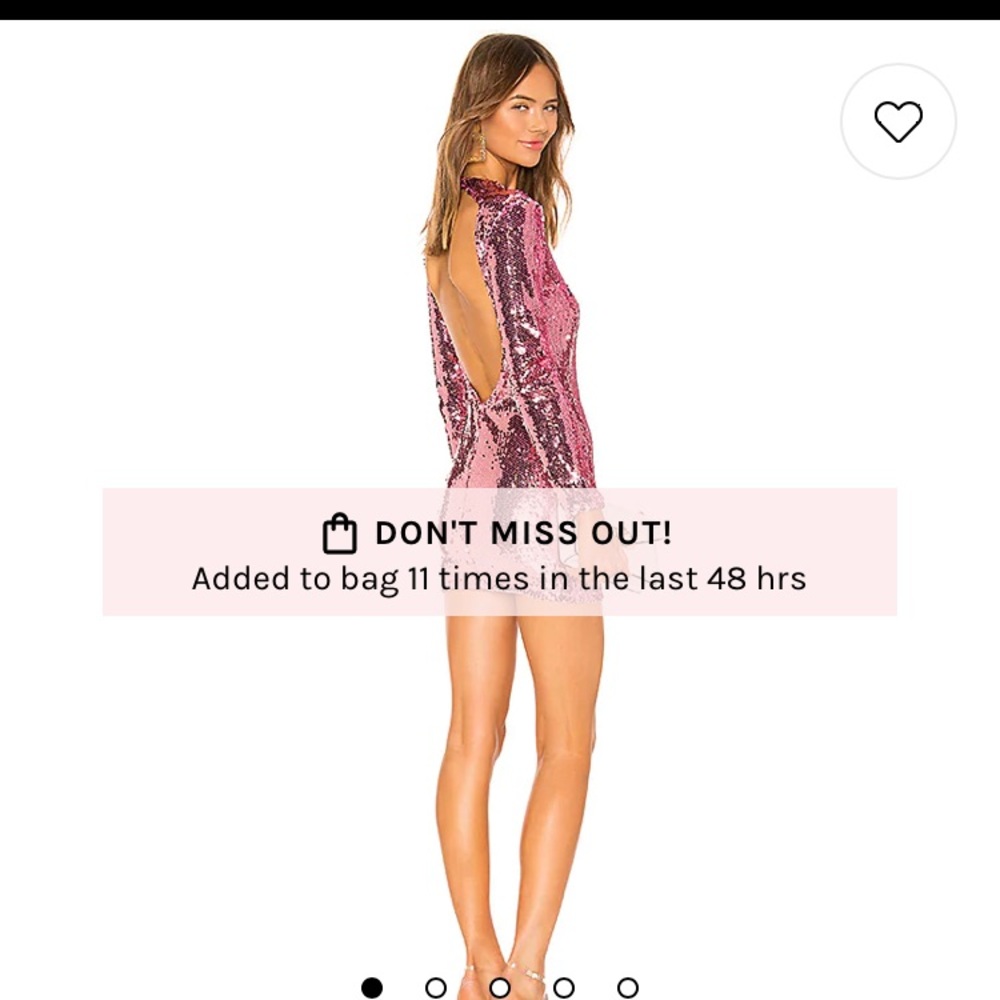 NWT Superdown Cindi sequin mini dress in pink